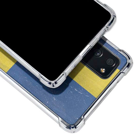 Sweden Flag Distressed Galaxy S20 FE Clear Case